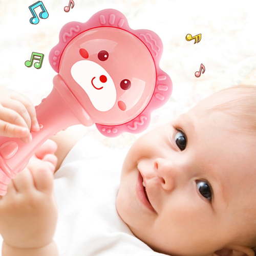 Baby Musical Rattle Toy, Early Education Sensory Toys for Infants, Cute Sound Maker for Stress Relief, No Battery Required Lightweight Shaker, Portable Travel Toy for Car Plane Restaurant