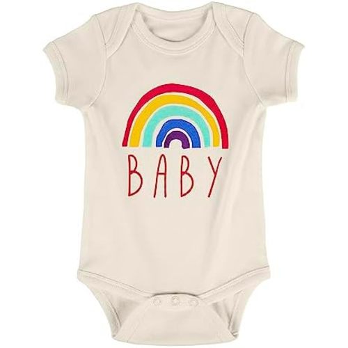 Cnins Newborn Baby Bodysuit - Pregnancy Announcement & Infant Loss Gift, Coming Soon & Rainbow Design Coming Home Outfit