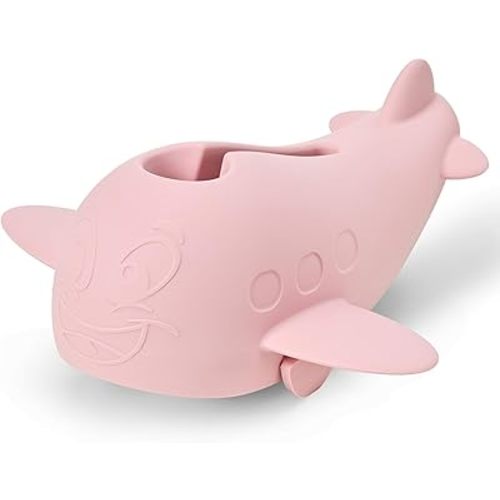 Bath Spout Cover, Baby Bathtub Faucet Cover, Universal Silicone Safety Guard with Anti-Slip Strap, Whale Design for Kids/Toddlers, Prevents Bumps & Scalds (Pink)