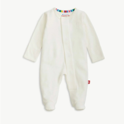 cream organic cotton magnetic parent favorite footie – Magnetic Me