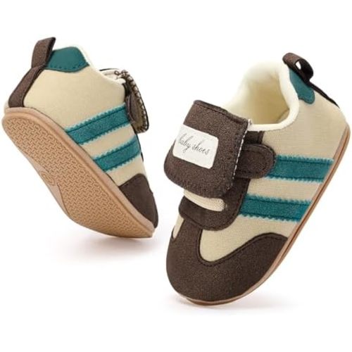 BACSAC Baby Shoes for Boys Girls Non Slip Low Top Infant Walking Shoes Breathable Comfort Toddler Walker Shoes Pull On Newborn Baby Sneakers 3 6 9 12 Months