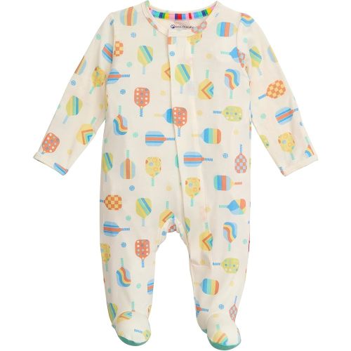 Magnetic Me Girls Modal Magnetic Baby Footie Pajamas | Silky Soft Modal Fabric | Perfect Pickle Paddles | 6-9 Months