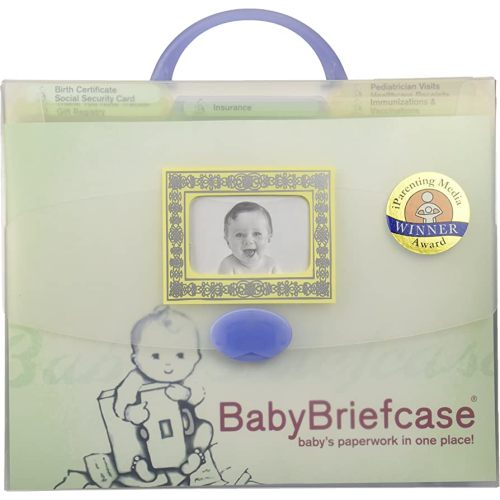 Baby Briefcase Baby Paperwork Organizer, Mint/Periwinkle