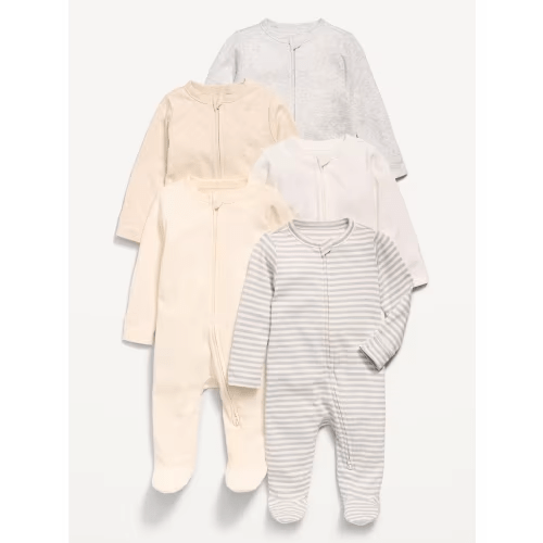 2-Way-Zip Sleep & Play Footed One-Piece 5-Pack for Baby