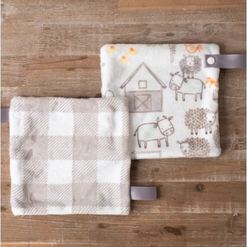 E-I-E-I-O Farm Print 8" Binky Minky Lovey