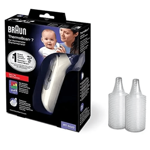 Braun Thermoscan 7 IRT6520 Thermometer + Bonus 40 ThermoScan Lens Filters