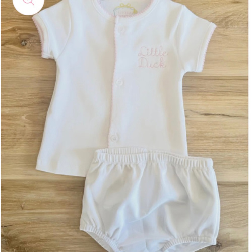 Pink Trim Bloomer Set – Little Stitches & Co.