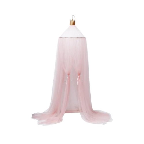 Round Crib Canopy with Dome Top, Mesh Curtain for Baby Nursery Decor