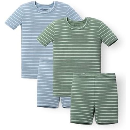 AVAUMA Stripe Pattern Baby Boys Girls Pajama Set Kids Toddler Snug fit Ribbed Sleepwear pjs for Daily Life Style