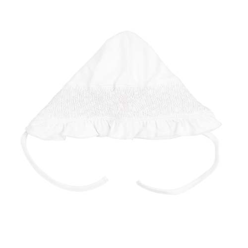 Blessed Smocked Bonnet - White