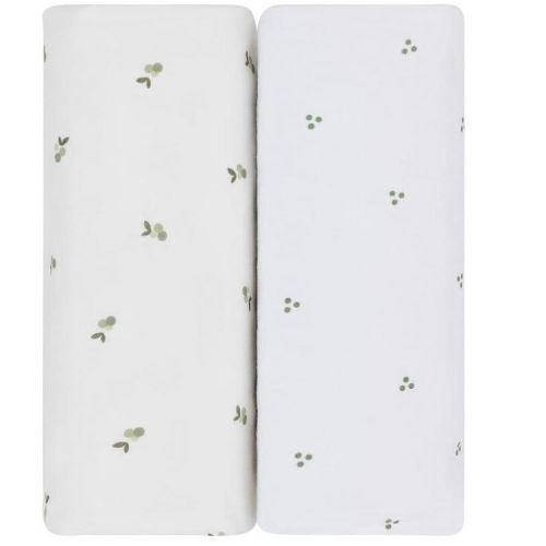 Ely's & Co. Waterproof Pack N Play -Berry and Cluster Dot Sage 2 Pack