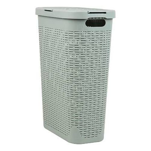 Mind Reader 40 Liter Hinged Lid Slim Laundry Hamper