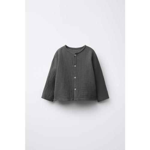 COTTON GAUZE SHIRT - Steel | ZARA United States