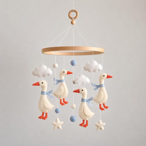 Goose Nursery Decor - Animal Baby Mobile - Baby Crib Mobile - Goose Mobile - Nautical Baby Mobile