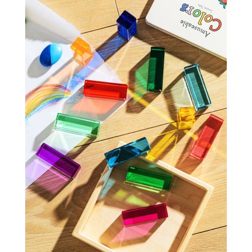 Noa Blocks – Rainbow Translucent Building Blocks for Imaginative Play – Maison Rue