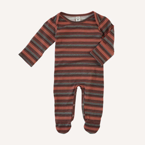 long sleeve lap neck footie | kampala stripe | bamboo – kate quinn