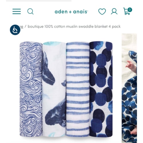 Seafaring Classic Swaddle 4pk | aden + anais