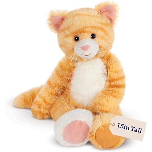Vermont Teddy Bear Cat Stuffed Animal – 15 Inch Orange Kitten Plush Toy, Ultra Soft and Cute Stuffed Kitty Plushie, Fun Gift Toy, Perfect for Snuggling for Kids, Boys and Girls, Buddy Collection