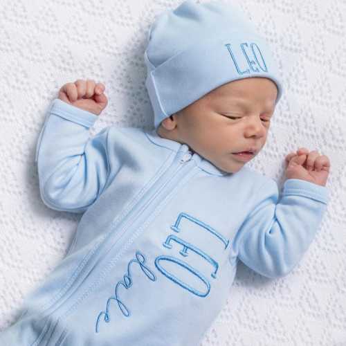 Baby Boy Coming Home Outfit Newborn Boy Clothes Gift For Baby Boy Outfit With Name Embroidered Baby Boy Outfit Newborn Hospital Hat
