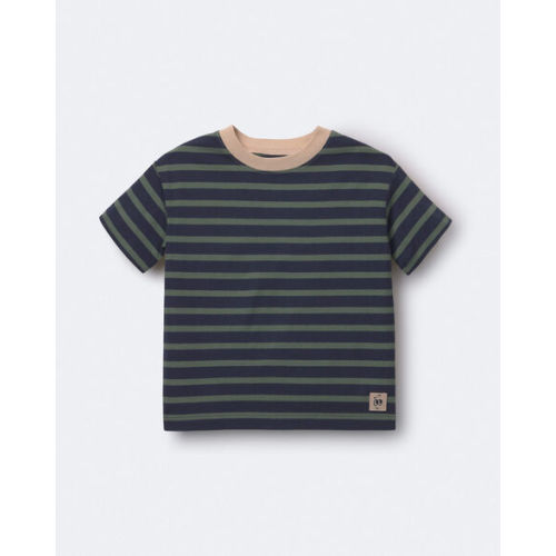 Toddler Boy Relaxed Tee in Stripes - Navy/Beige - Otter Avenue | Carter's