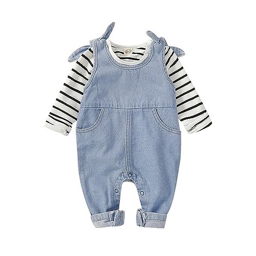 Saeaby Toddler Infant Baby Clothes Girls Jeans Jumpsuit Romper Denim Overalls Jeans Baby Girls Clothes Outfits