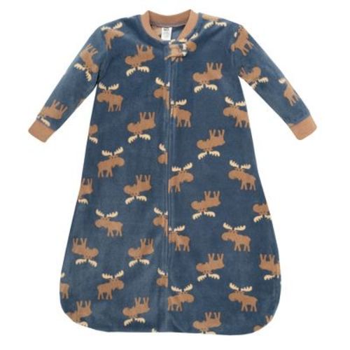 Hudson Baby Infant Boys Long-Sleeve Fleece Sleeping Bag, Blue Moose