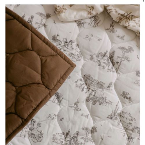 Western Toile Quilted Playmat