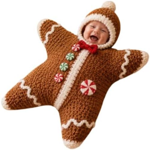Starfish Baby Outfit,Funny Cute Halloween Christmas Fleece Knit Onesie