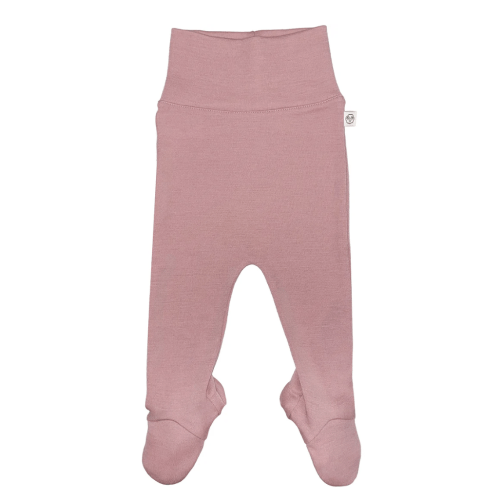 Baby Footed Pants, Merino Wool, Blush