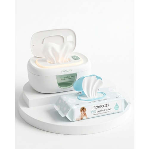 Momcozy Baby Wipe Warmer & 99% Water Wipes Set
