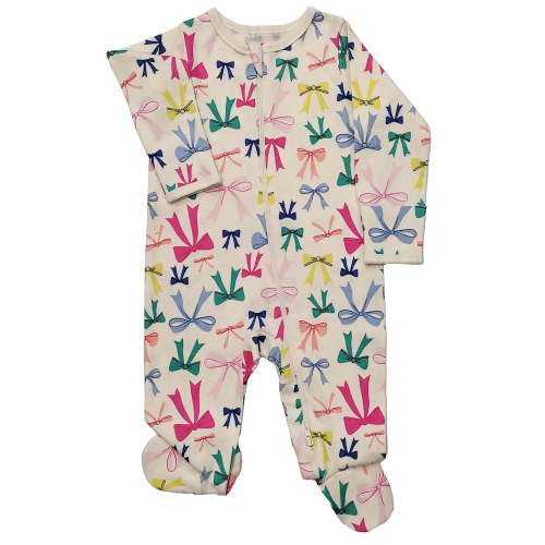 Wonder Nation Organic Cotton Baby Two-Way Zipper Footed Sleep N Play Pajamas, Sizes Preemie–6/9 Months