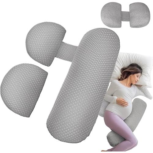 Pregnancy Wedge Pillow for Sleeping, Adjustable Soft Pregnancy Body Pillow
