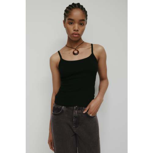 Women's Micro Rib Cami in Black
