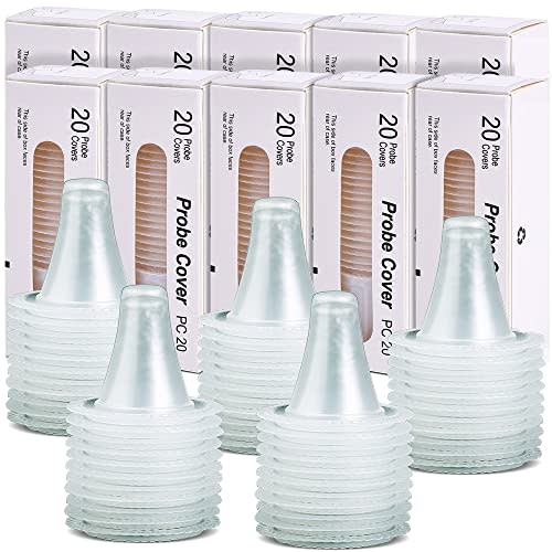 100 Counts Ear Thermometer Covers Refill Caps Lens Filters Compatible with Braun Thermometer Ear Covers, BPA Free and Disposable Ear Thermometer Covers Caps for Digital Ear Thermometer (100)