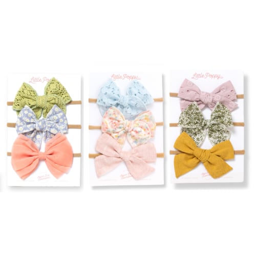 The Birdie Headband Bow Bundle, Bows for Babies and Girls – Little Poppy Co.