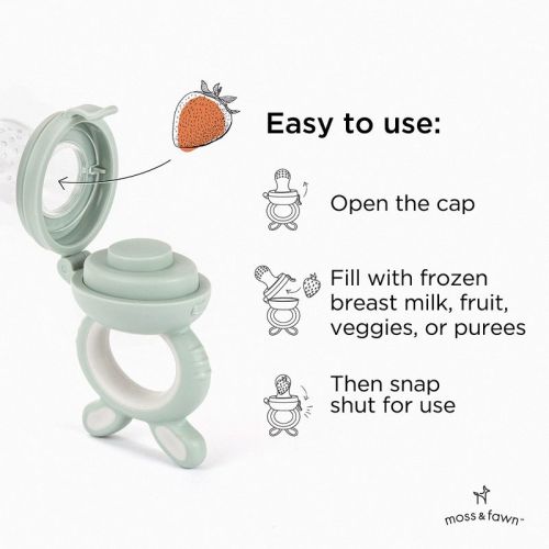 Moss and Fawn Silicone Forage Feeder Dew