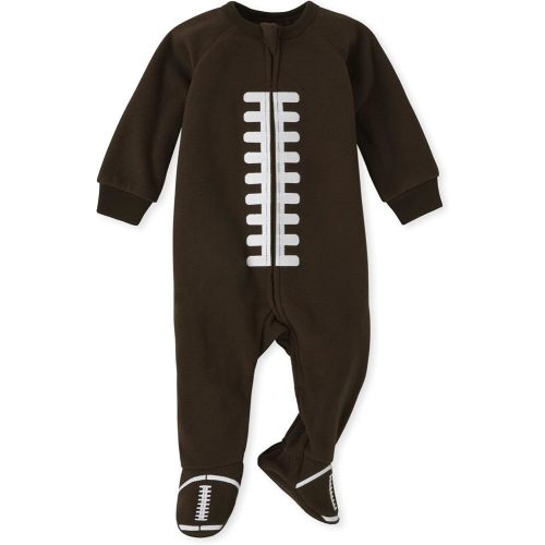 The Children's Place Baby And Toddler Football Footie Pajama, Fleece