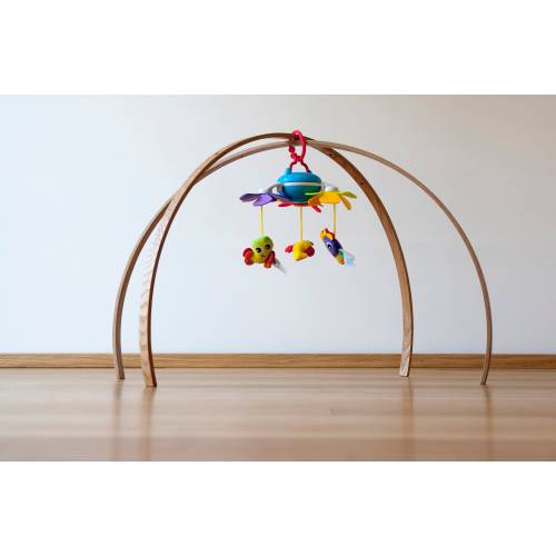 Baby Gym, Wooden Arch, Frame for Hanging Baby Toys, Teether, Floor Stand, Play Mat, ideal Baby Shower gift  or New Moms gift
