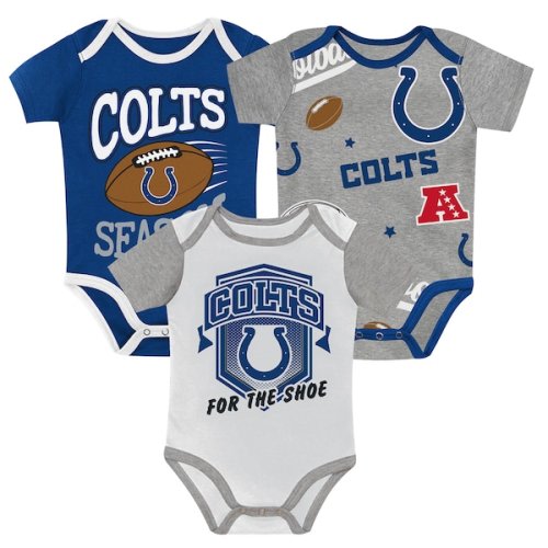 Indianapolis Colts Outerstuff Infant First Round Pick 3-Piece Creeper Set