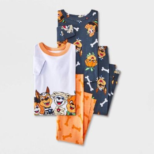 Toddler 4pc PAW Patrol Halloween Cotton Snug Fit Pajama Set - Orange/Black 5T