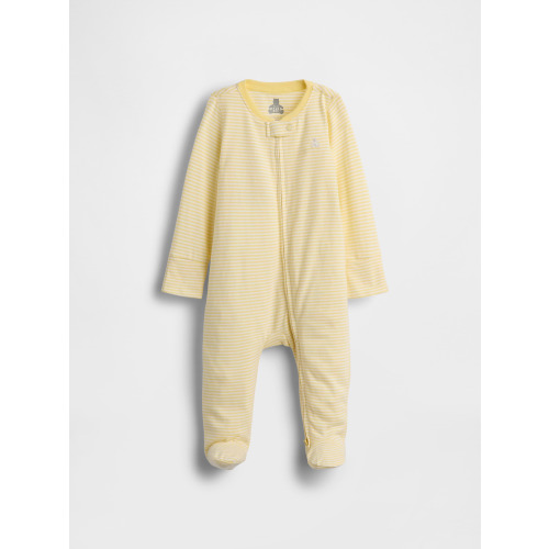 Baby Winnie The Pooh Organic Cotton Footed One-Piece