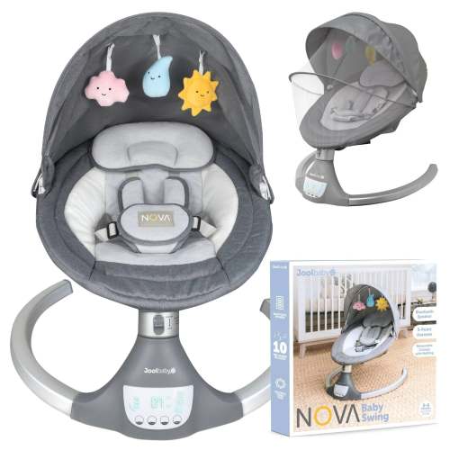 Jool Baby Nova Motorized Infant Baby Swing - Gray