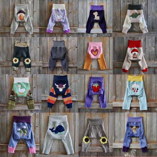 CUSTOM / Made To Order Upcycled Cashmere Or Wool Longies Diaper Cover With Added Doubler Select Your Size Color And Applique