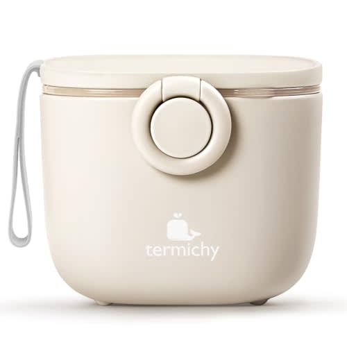 Termichy Baby Formula Dispenser for Travel: Portable Container with Scoop | 8.8oz(250g) Formula Container with Carry Handle for Weekend Trips & Overnight - Leak-Proof Silicone Seal Keeps Powder Fresh