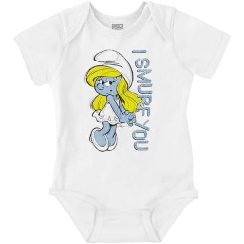 Brisco Brands Flirty Smurfette I Smurf You Cartoon Baby Bodysuit Jumper Girls