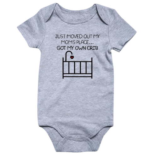 Ulitacool Cute Onesies For Girls O Neck Infant Boys Girls Short Sleeve Letter Prints Romper Newborn Bodysuits Classic Playsuit Light Gray1 0-3 Months