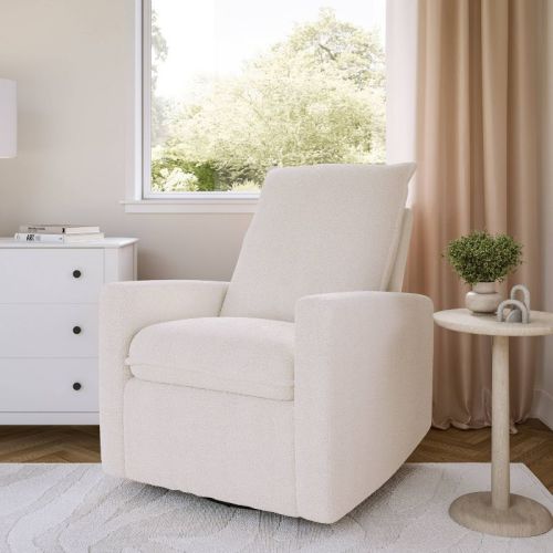 Caillie Boucle Glider Recliner Chair - CorLiving