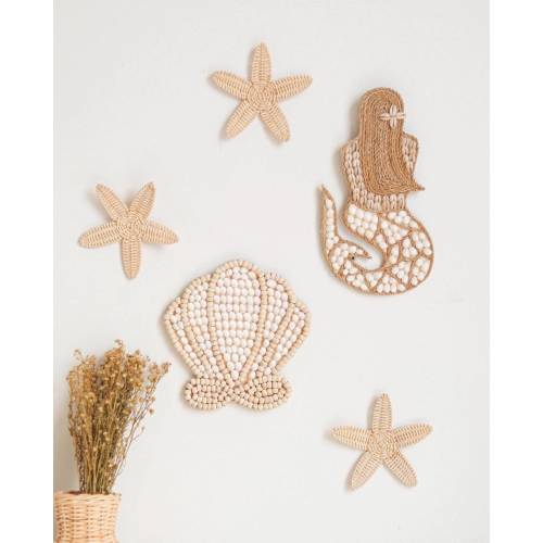 Sea Shell Wall Decor, Boho Nursery Wall Decor, Boho Beach Girl Nursery, Mermaid Bedroom Decor, Seashell Wall Decor Nursery, Baby Shower Gift