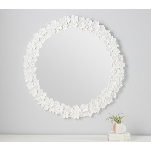 Hydrangea Round Mirror (28")