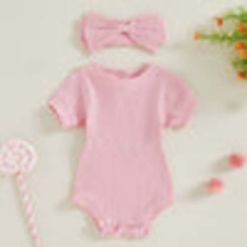 SADIE Ribbed Onesie with Headband - Hazel & Bo